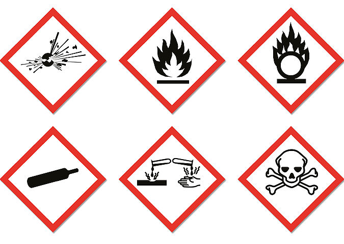 Symboles de danger aux fins de classification et d’étiquetage de produits chimiques