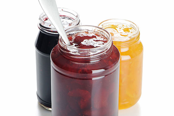 Jam jars are food contact materials made of glass