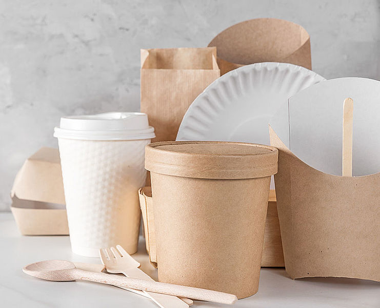 Compostable paper packaging