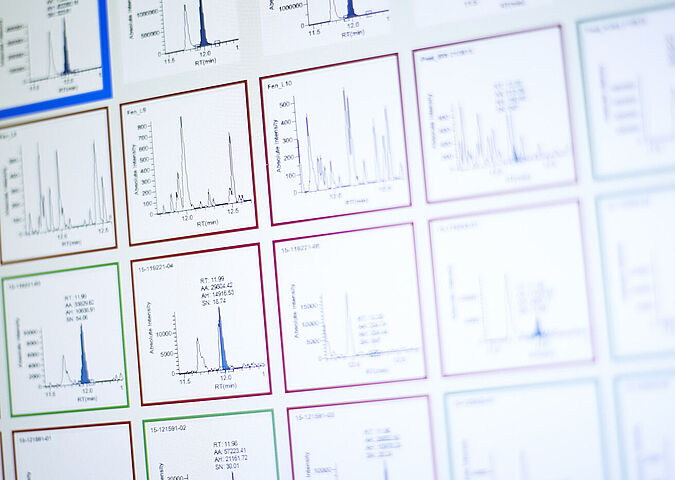 Amplitudes during harmful substance measurement in the laboratory