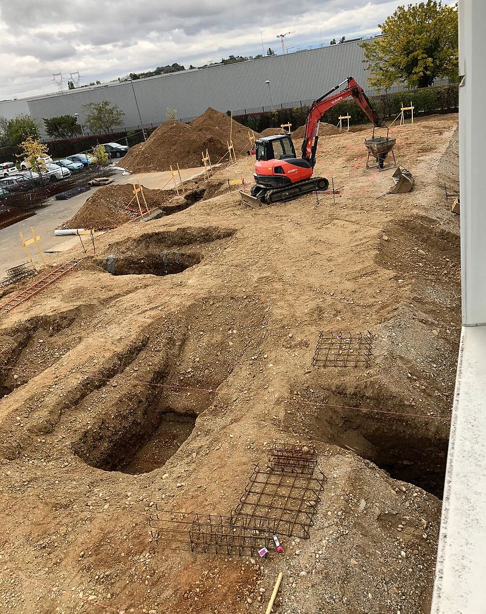 October 2020: earthwork and preparation of foundations