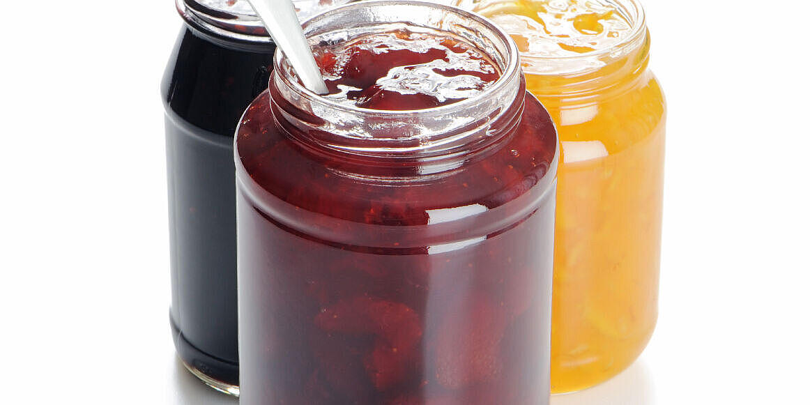 Jam jars are food contact materials made of glass