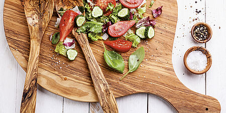 Chopping boards are food contact materials made of wood